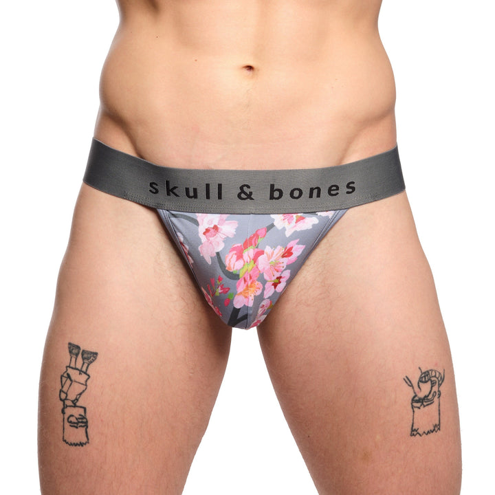 Cherry Blossom Thong Grey