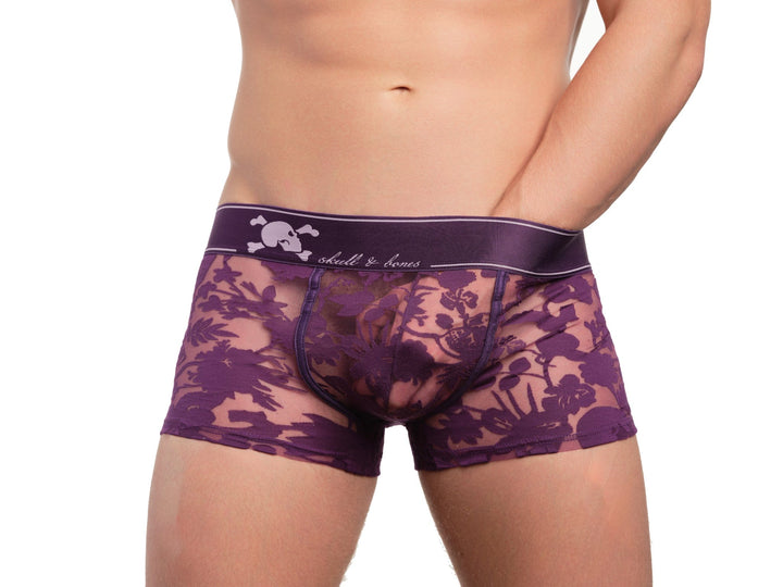 Dutch Floral Burnout Trunk Purple
