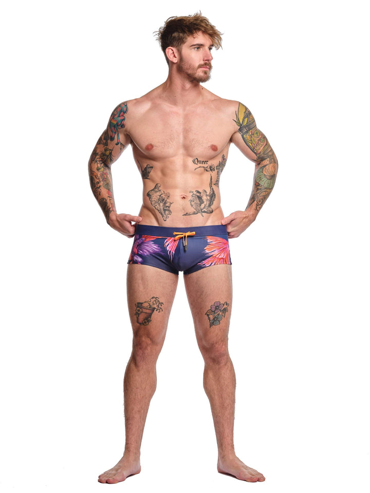 Fighting Fish Navy Swim Trunk
