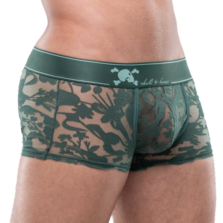 Dutch Floral Burnout Trunk Green