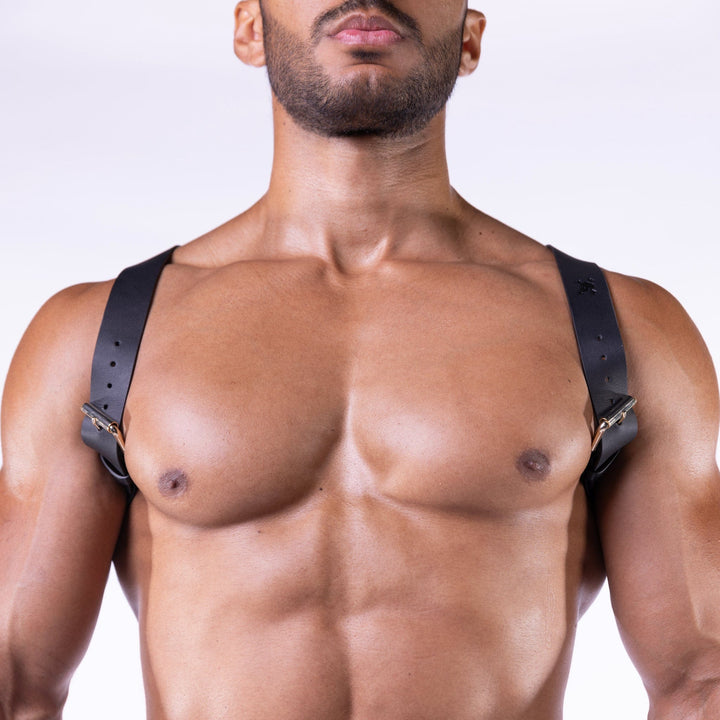 Heritage Leather Shoulder Harness Black