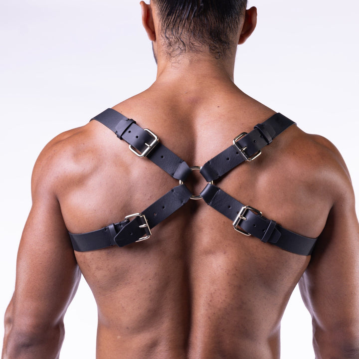 Heritage Leather Shoulder Harness Black