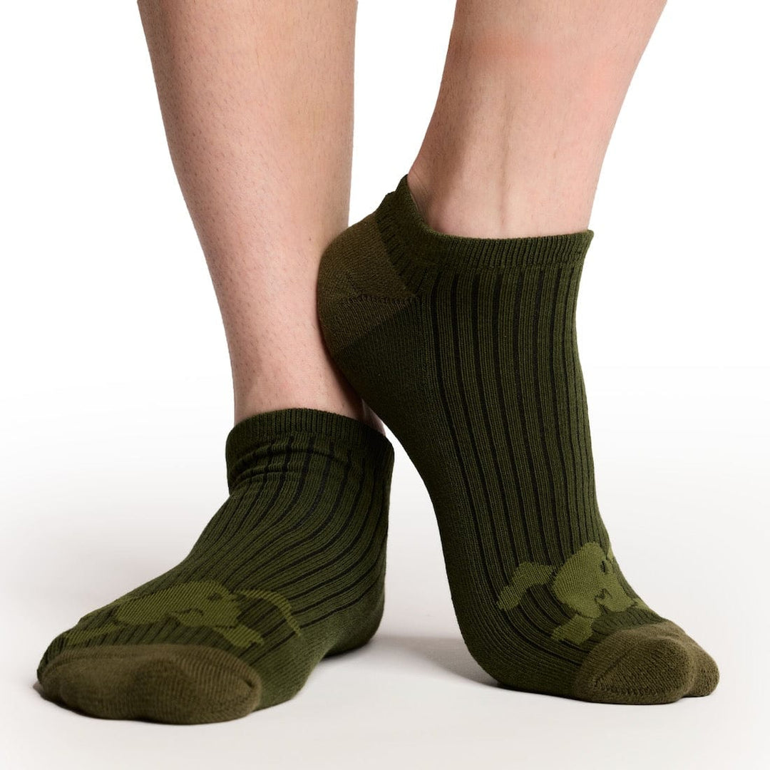 Skull & Bones No Show Socks Green