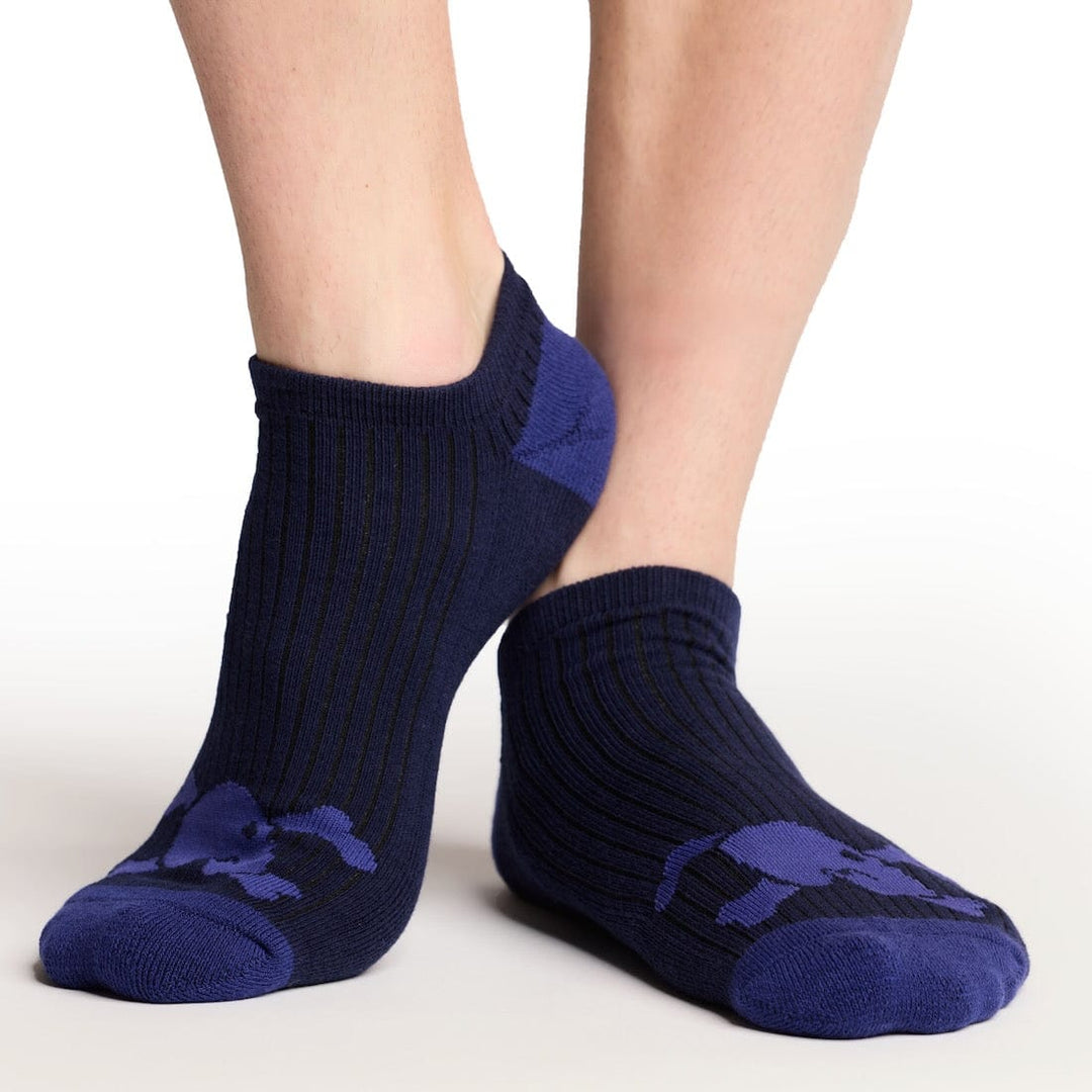 Skull & Bones No Show Socks Midnight