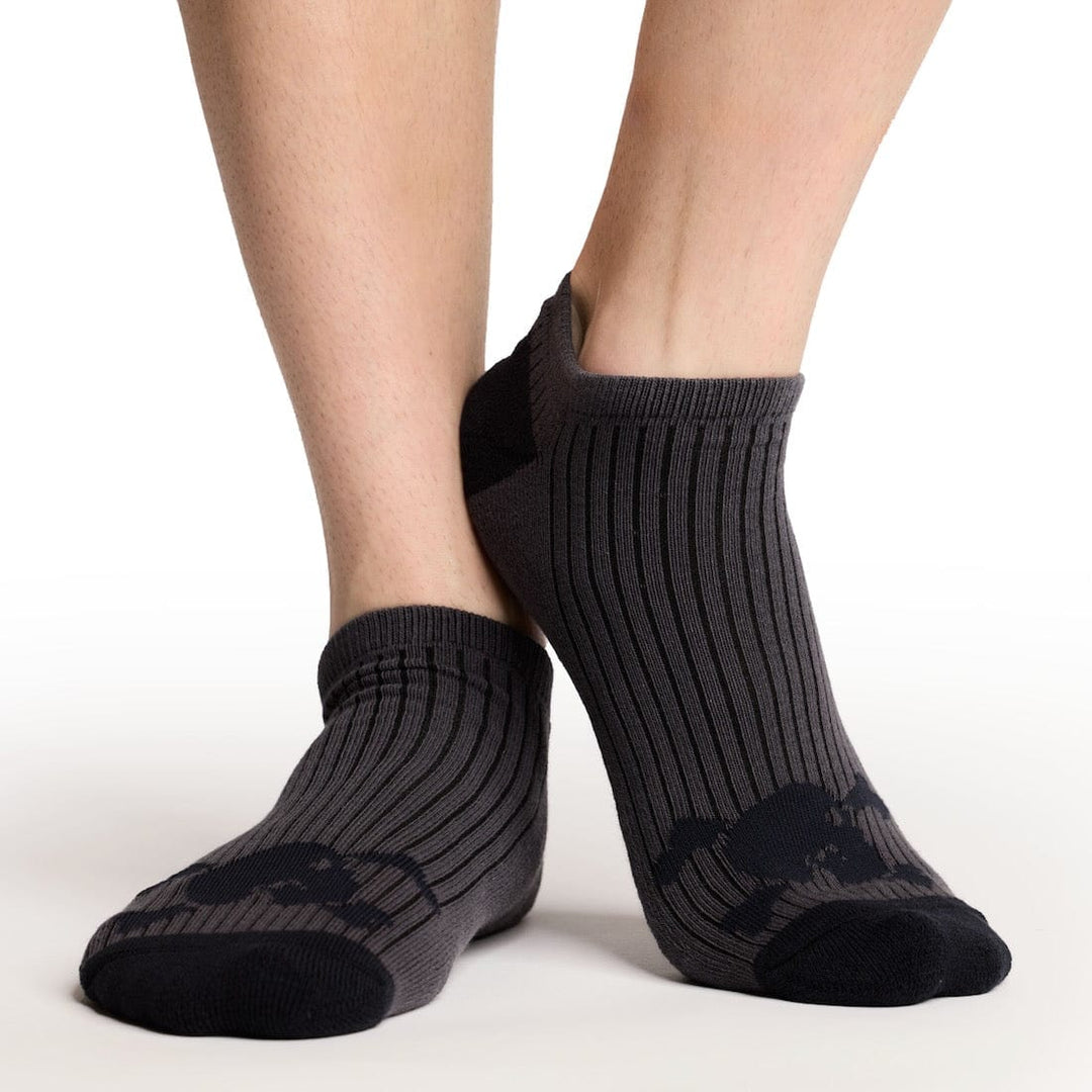 Skull & Bones No Show Socks Grey