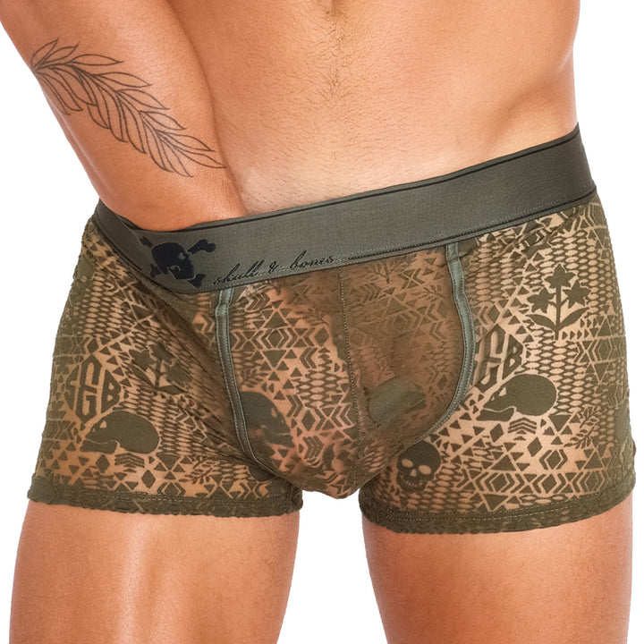 Skull & Bones Burnout Trunk Olive