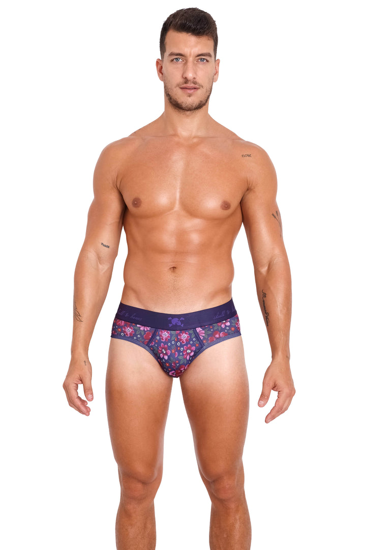 Maroon Floral Peek-A-Boo