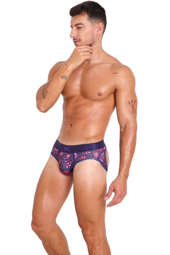 Maroon Floral Peek-A-Boo