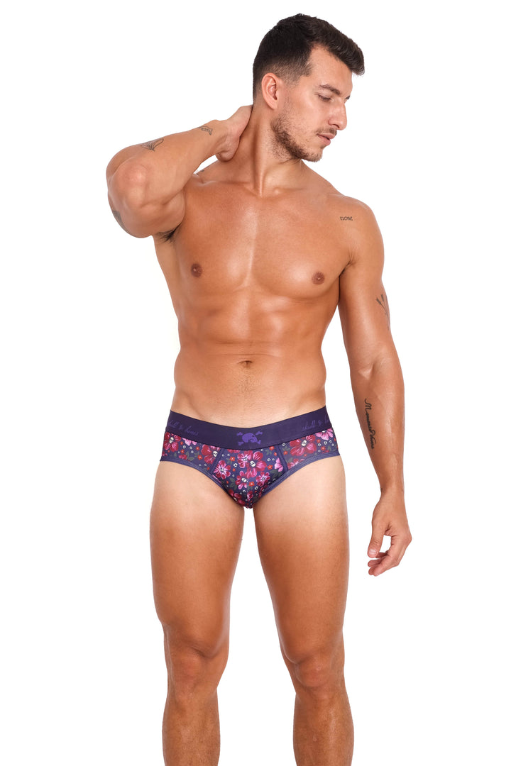 Maroon Floral Brief