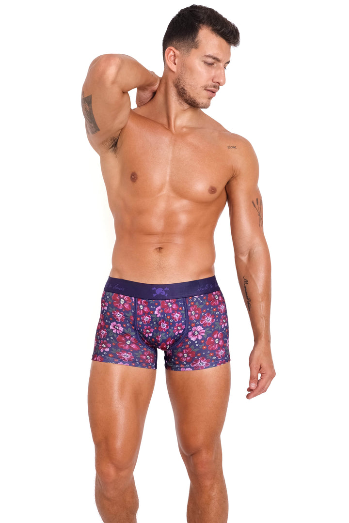 Maroon Floral Trunk