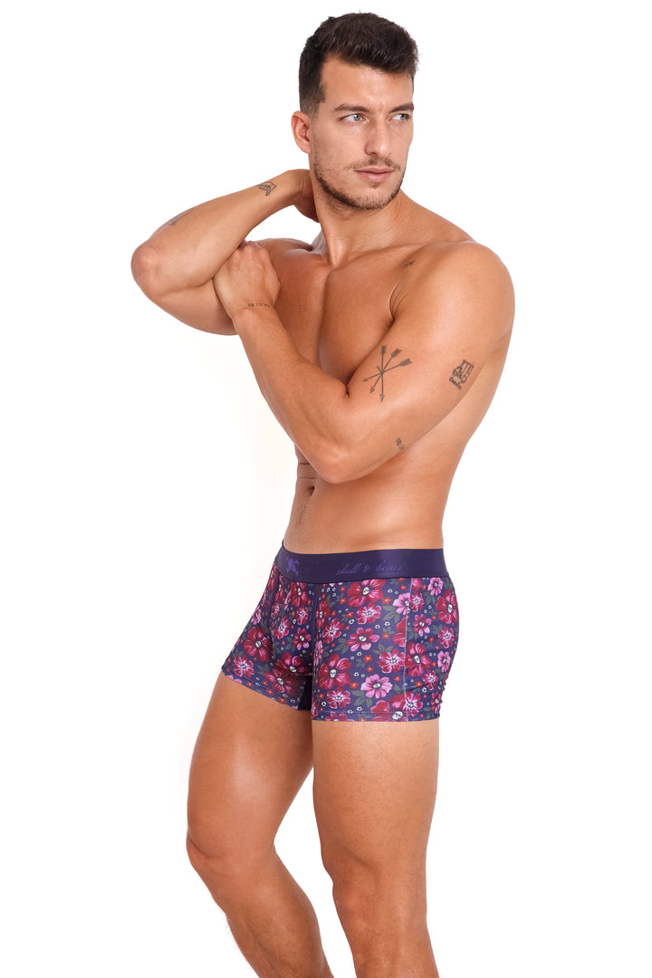 Maroon Floral Trunk