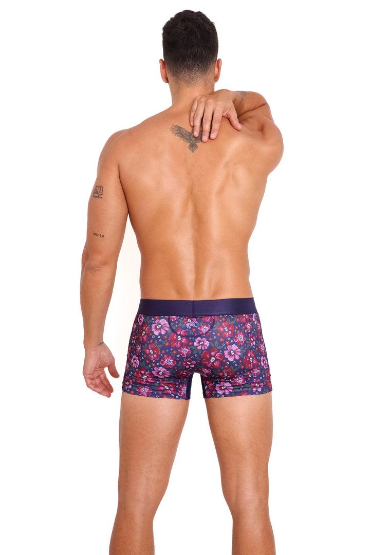 Maroon Floral Trunk
