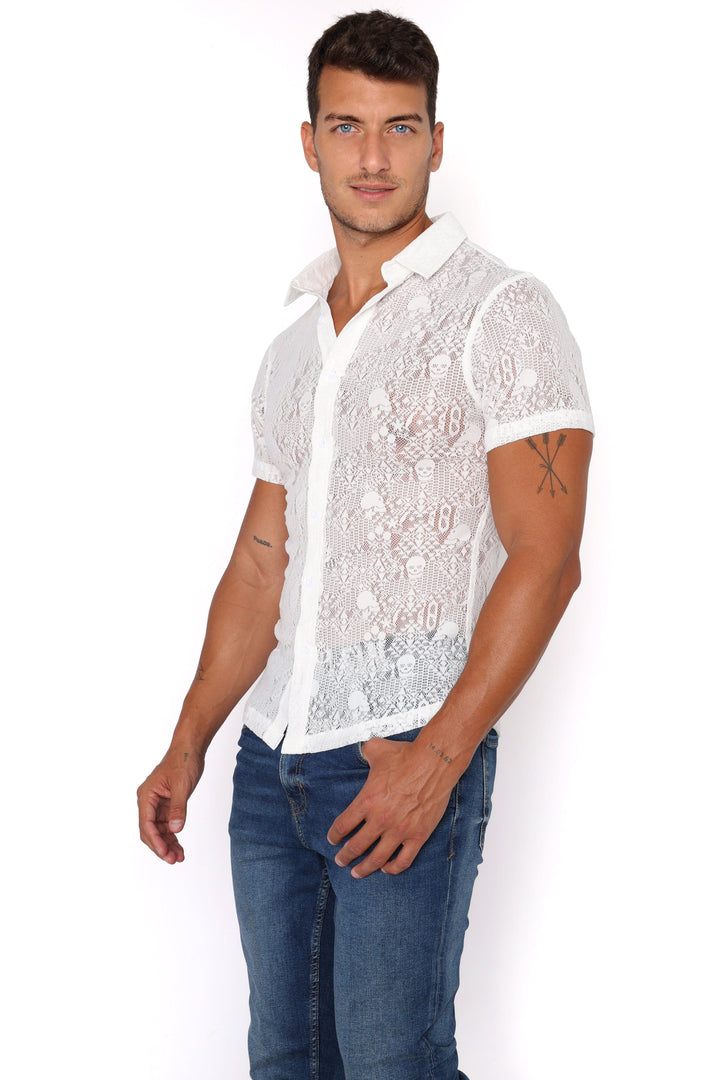 Skull & Bones Burnout Shirt Optic White