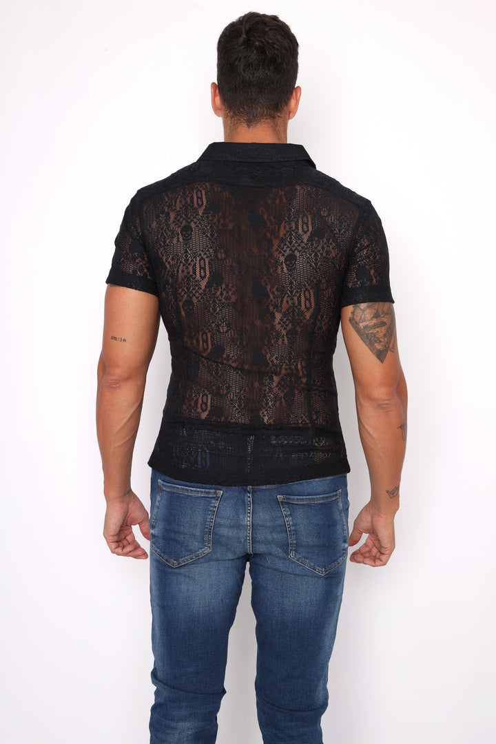 Skull & Bones Burnout Shirt Black