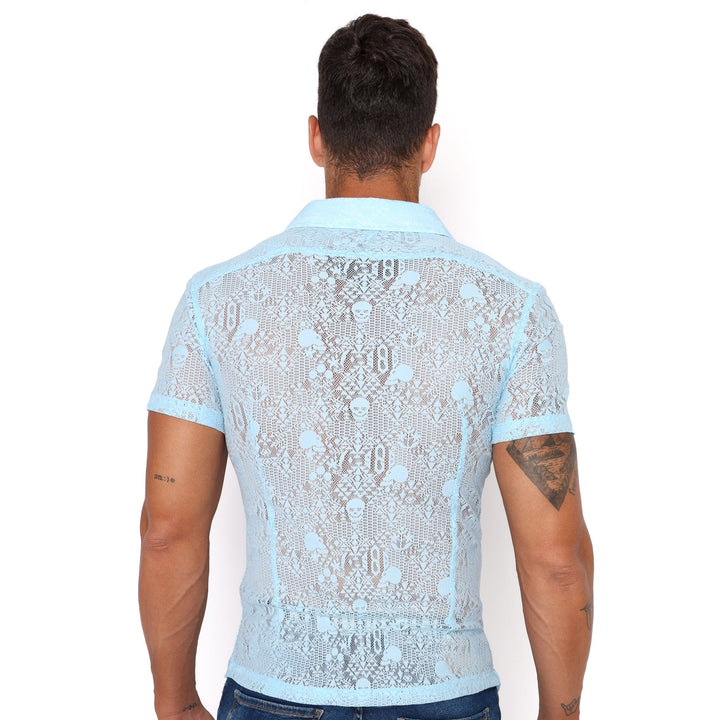 Skull & Bones Burnout Shirt Sky