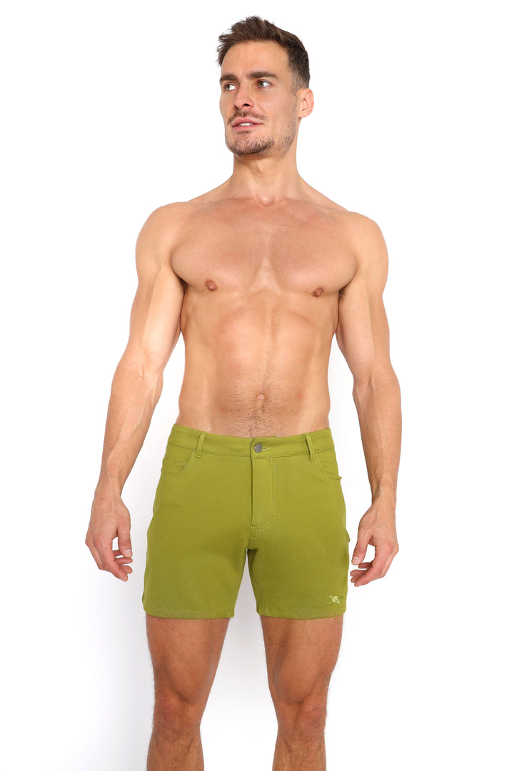 Logo Knit Stretch Short Green