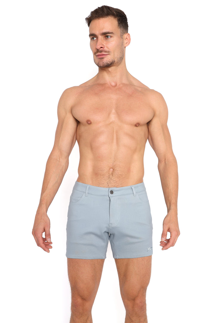 Logo Knit Stretch Short Blue Slate