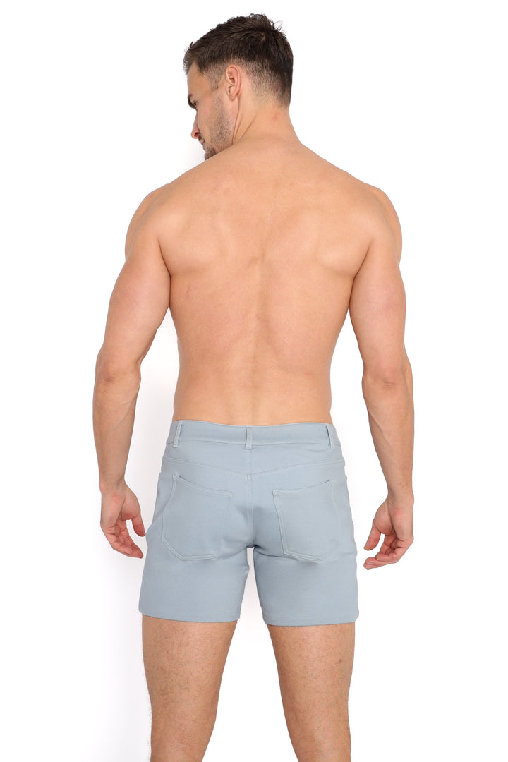 Logo Knit Stretch Short Blue Slate