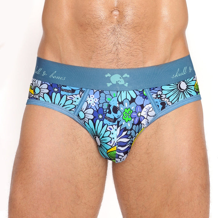 Groovy Floral Mushroom Brief