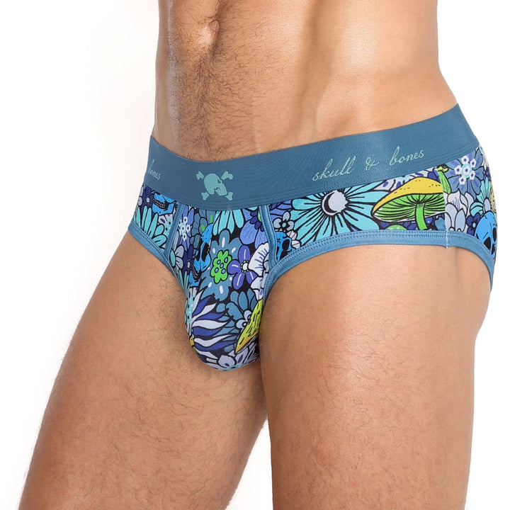 Groovy Floral Mushroom Brief