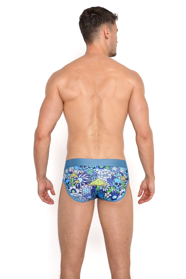 Groovy Floral Mushroom Brief