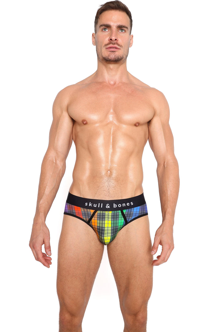 Rainbow Tartan Plaid Brief
