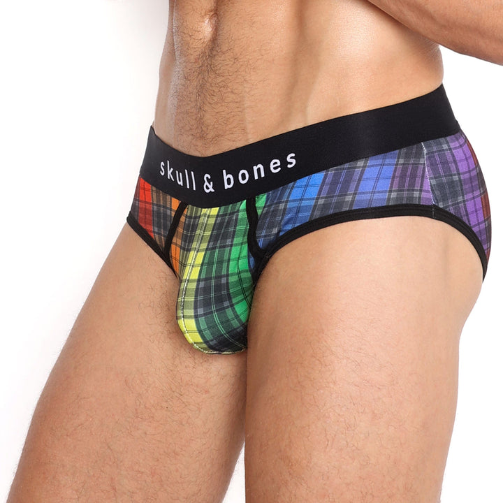 Rainbow Tartan Plaid Brief