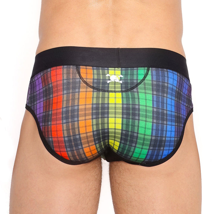 Rainbow Tartan Plaid Brief
