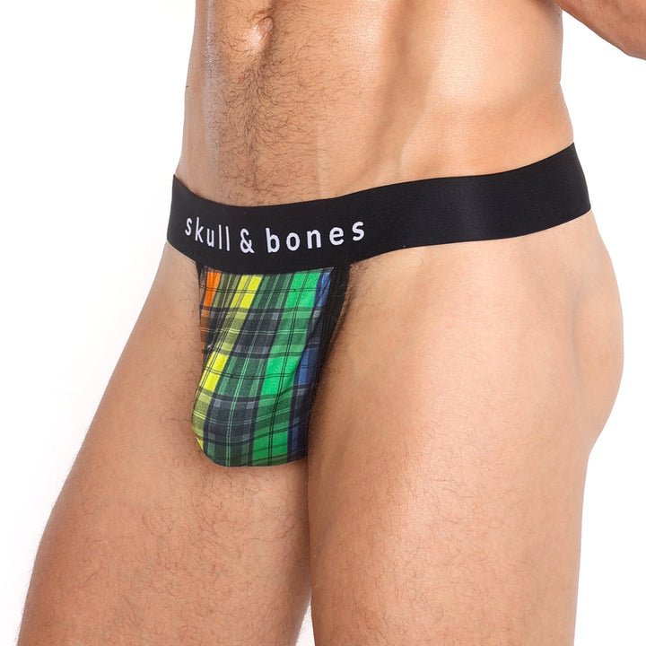 Rainbow Tartan Plaid Thong
