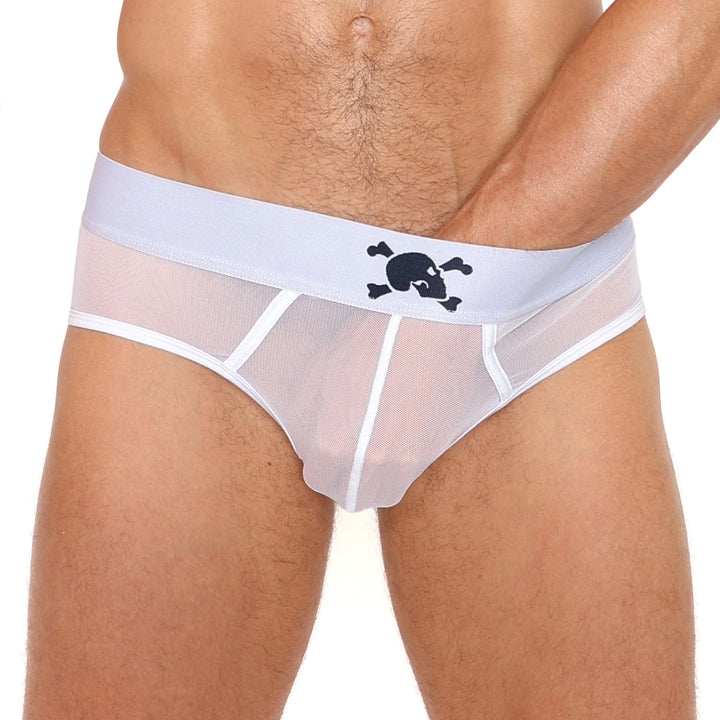 Just The Bones Sheer Brief White