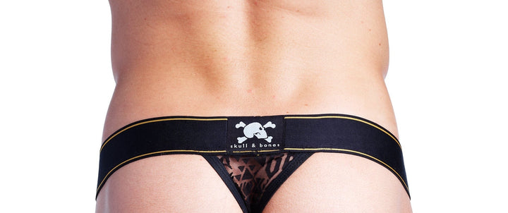 Skull and Bones Burnout Thong Black
