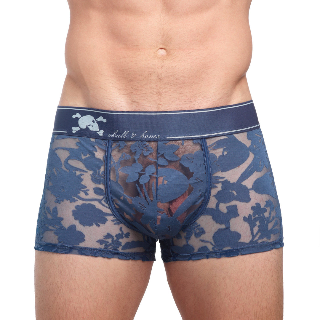 Dutch Floral Burnout Trunk Blue