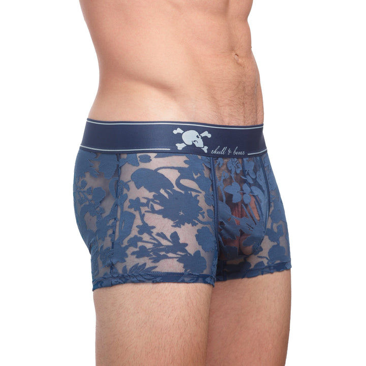Dutch Floral Burnout Trunk Blue