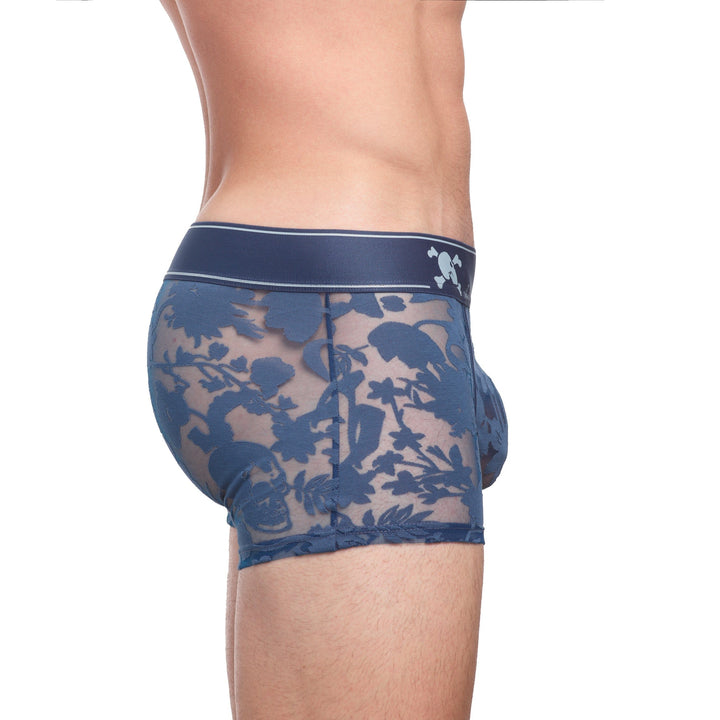 Dutch Floral Burnout Trunk Blue