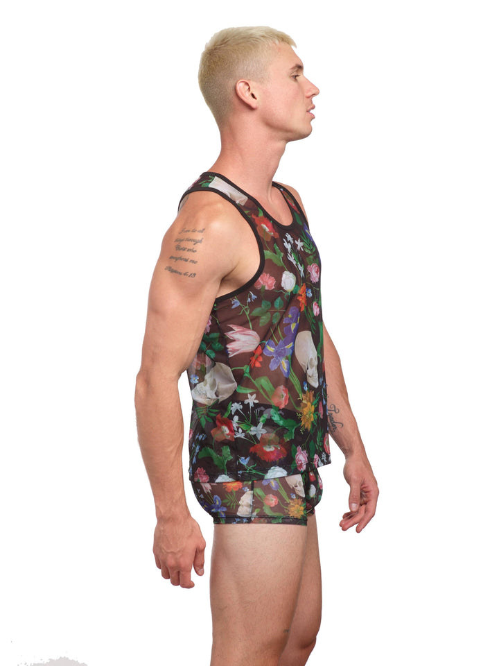 Dutch Floral Mesh Tank
