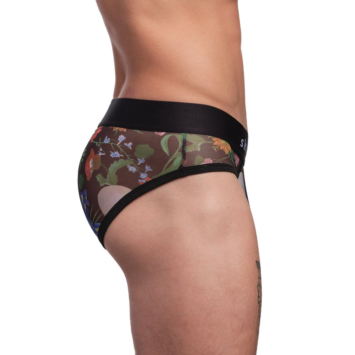 Dutch Floral Mesh Brief
