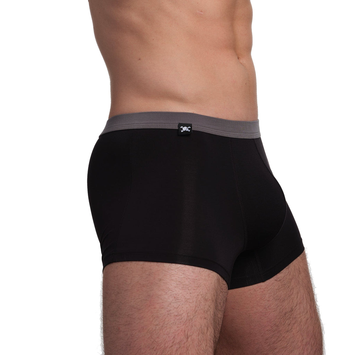 Men's Black Trunks Underwear Cloud Just The Bones Trunk Black Skull