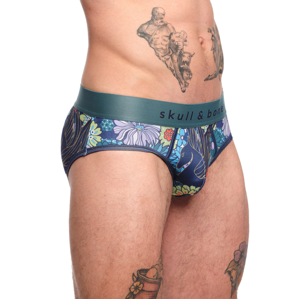 Buy CP BRO Printed Briefs with Exposed Waistband Value - Multi