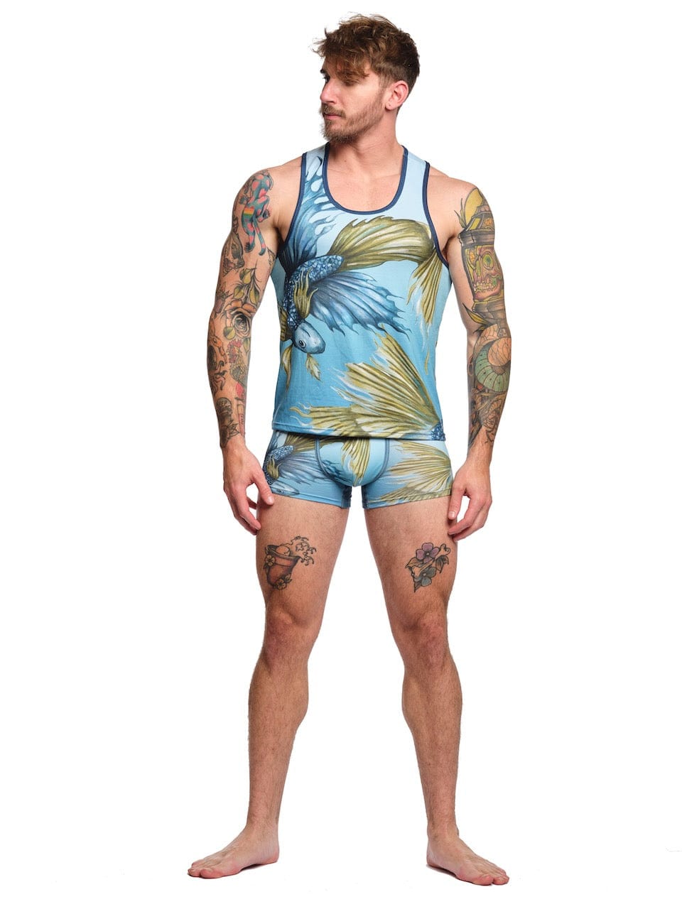 Japanese Fighting Fish Underwear Japanese Fighting Fish Tank Skull and Bones