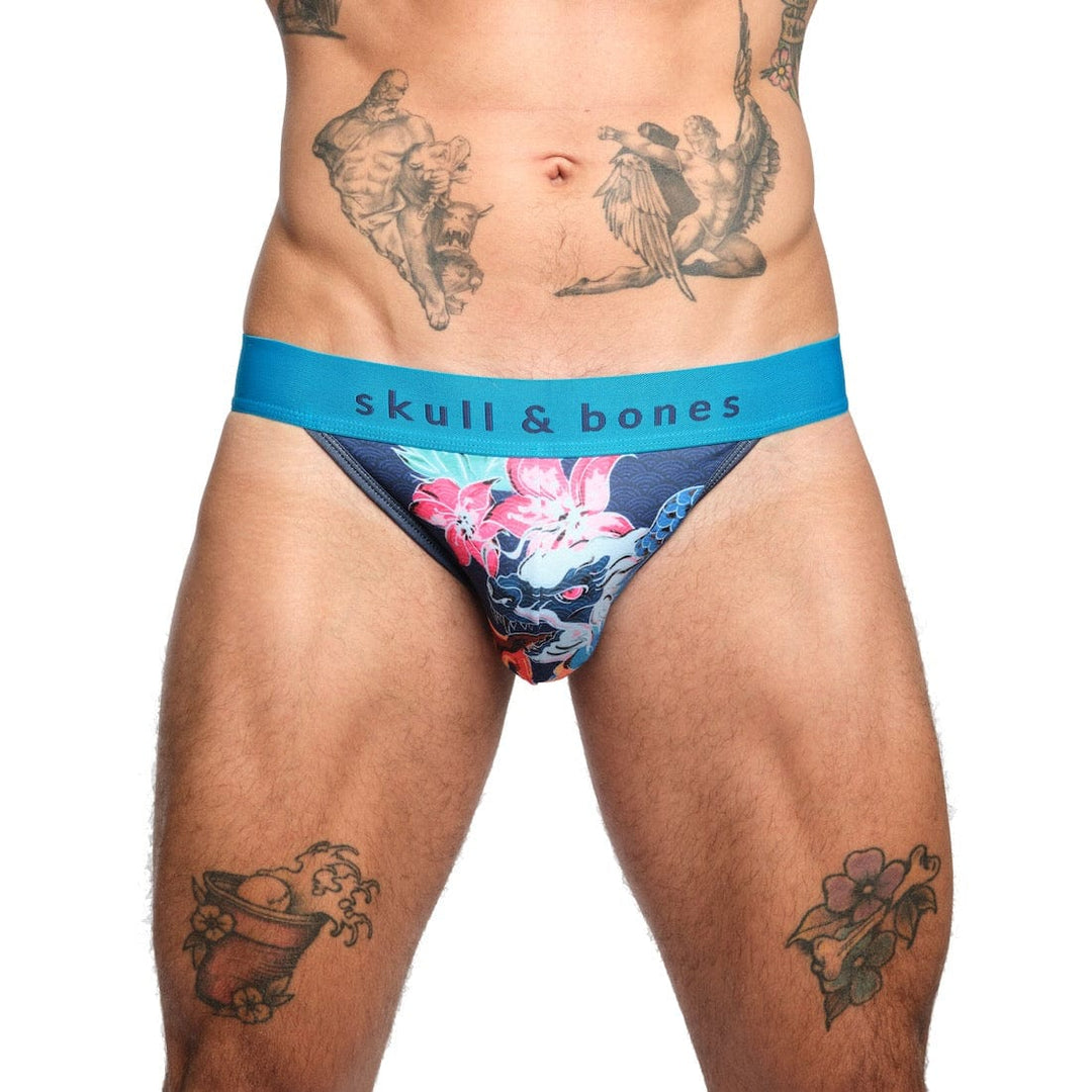 Fire Breathing Dragon Sport Brief Blue