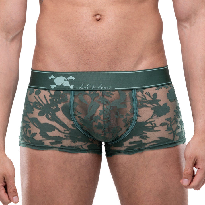 Dutch Floral Burnout Trunk Green