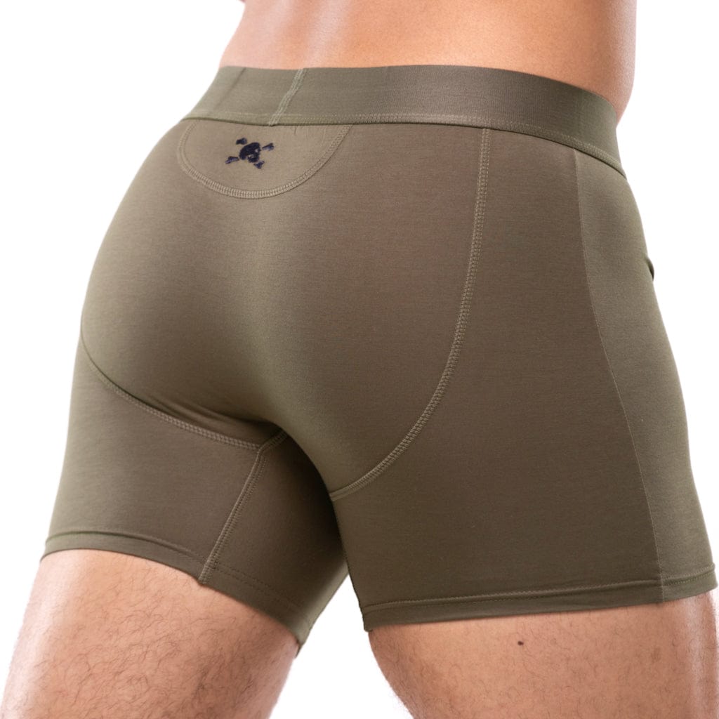 Just the Bones Boxer Brief Army Green