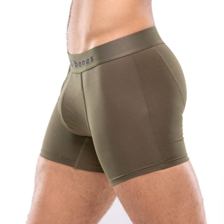 Just the Bones Boxer Brief Army Green