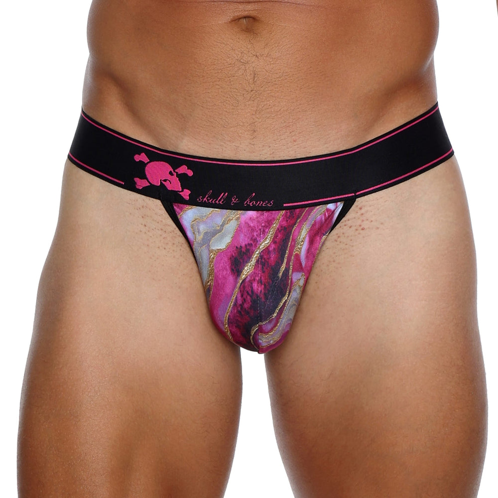Skull and BonesAgate Stone Dark Pink Thong