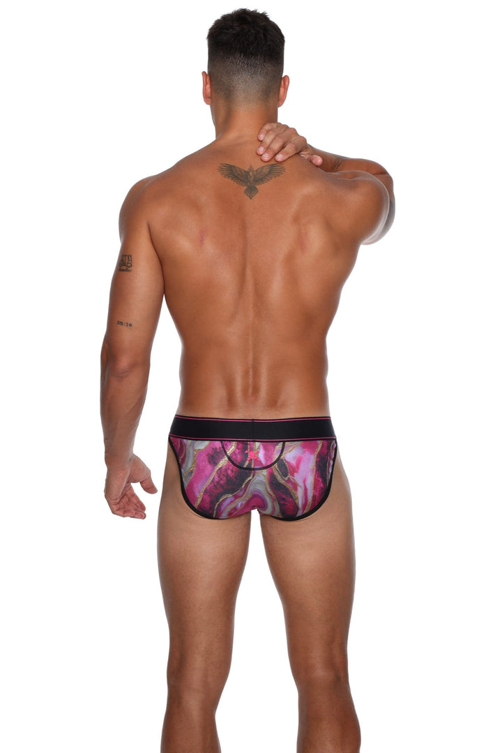 Skull and BonesAgate Stone Dark Pink Sport Brief