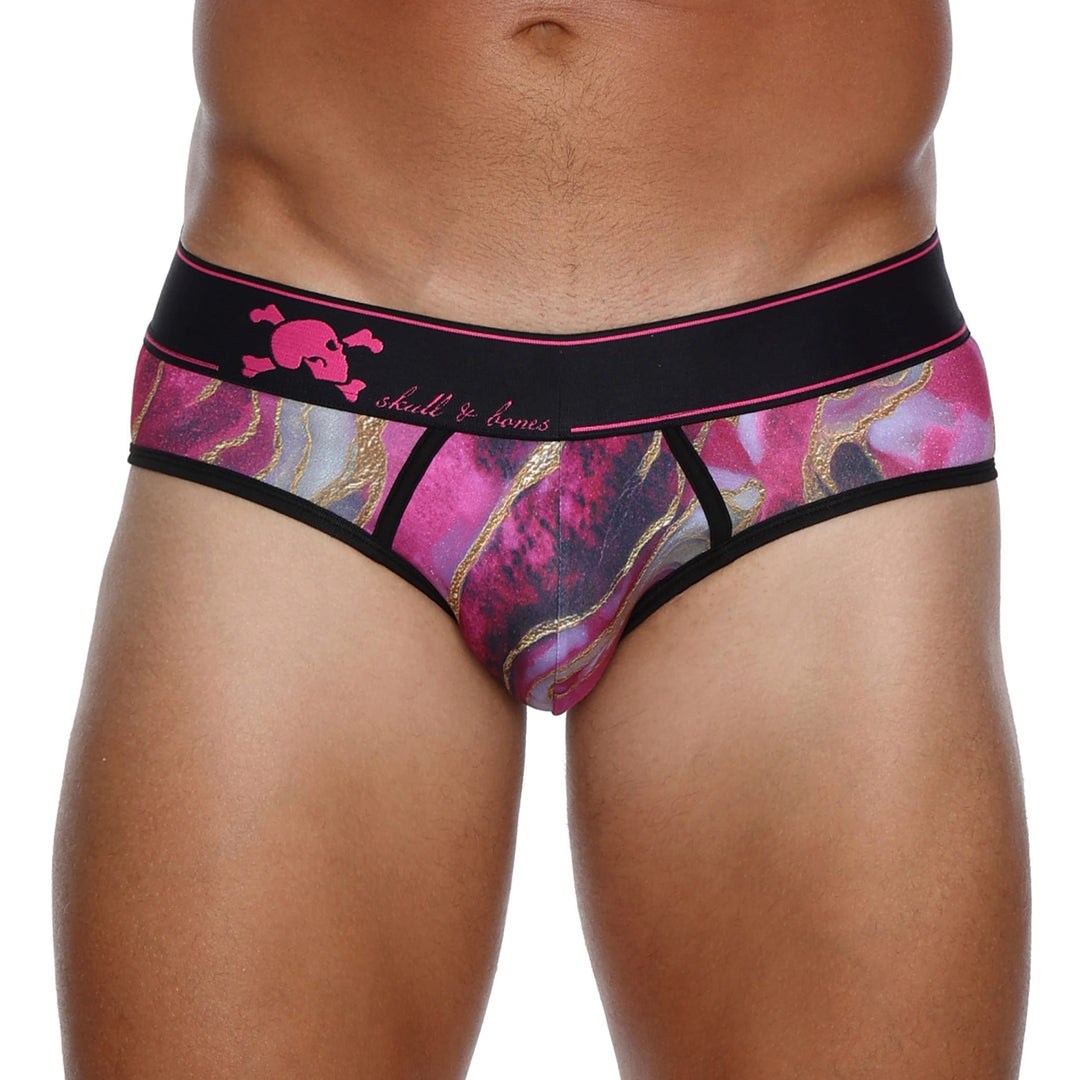 Skull and BonesAgate Stone Dark Pink Brief