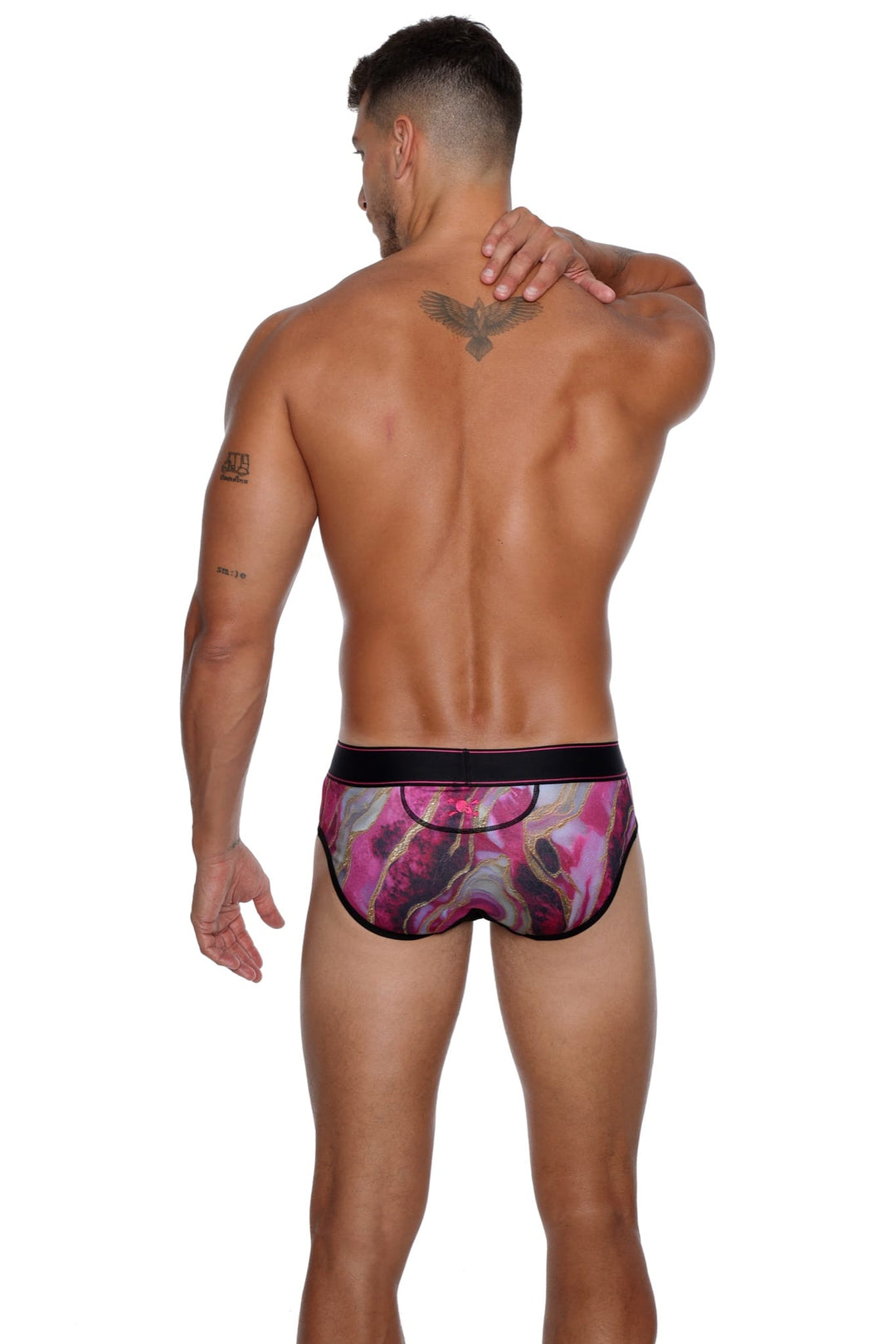 Skull and BonesAgate Stone Dark Pink Brief