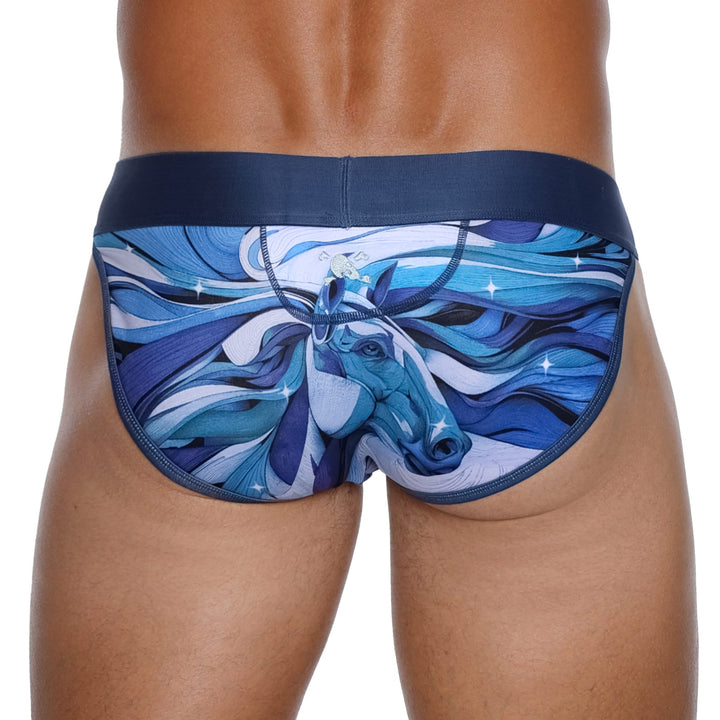 Skull and BonesHorse Blue Sport Brief