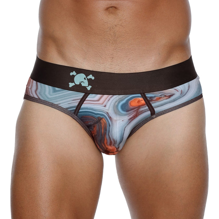Skull and BonesAgate Stone Brown Brief