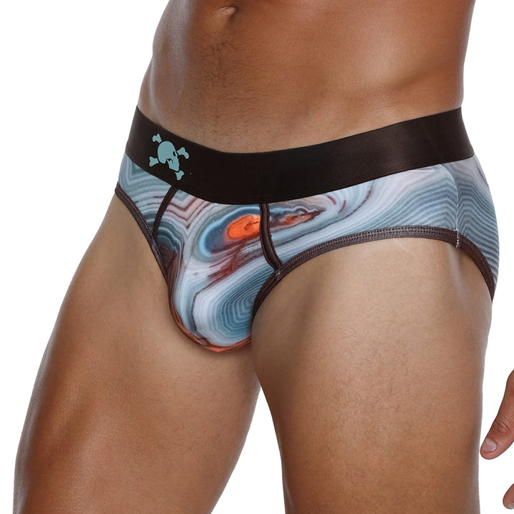 Skull and BonesAgate Stone Brown Brief